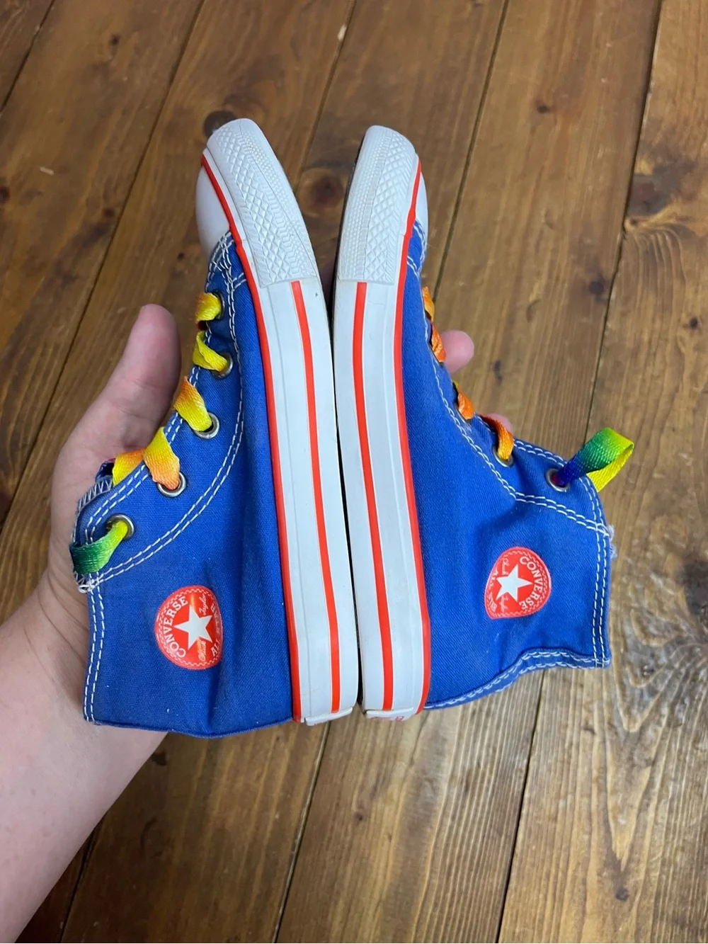 Converse blue high top sneakers toddler size 10